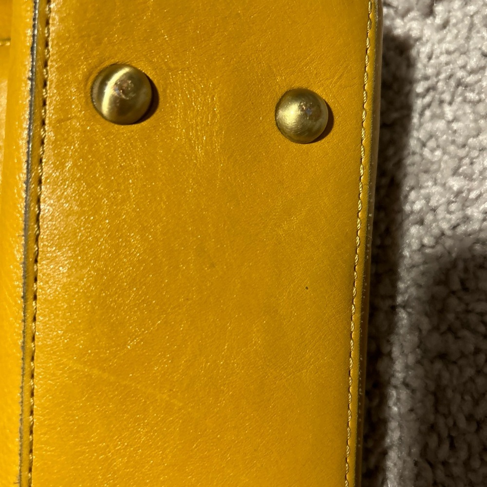 Patricia Nash Viana Tote Leather Brights Mustard Yellow - Picture 5 of 16